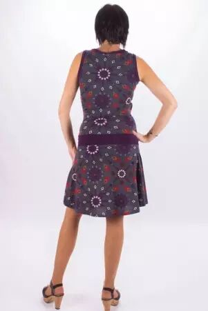 Robe Seventies Up Purple square robe boh�me violette expressive