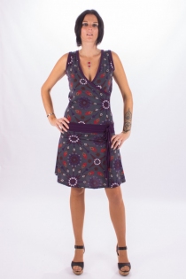 Robe Seventies Up Purple square robe boh&egrave;me violette expressive