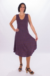 Robe Papaya longue Twiggy imprim&eacute; vintage