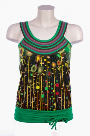 Top Digital flower top fluide imprim� floral digital