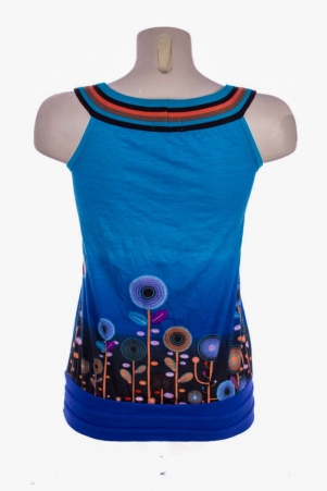 Top Digital flower top fluide imprim� floral digital
