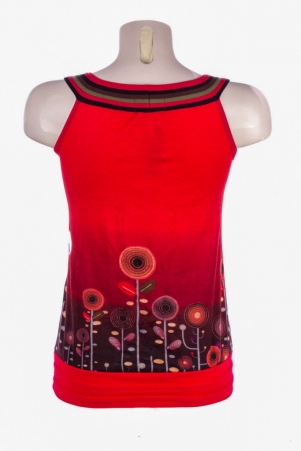 Top Digital flower top fluide imprim� floral digital