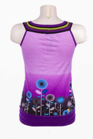 Top Digital flower top fluide imprim� floral digital