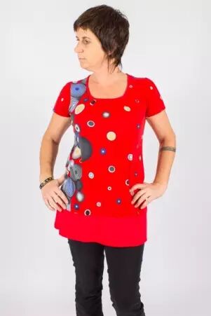 Top Ayuthaya Bubbles top graphique � motifs ronds