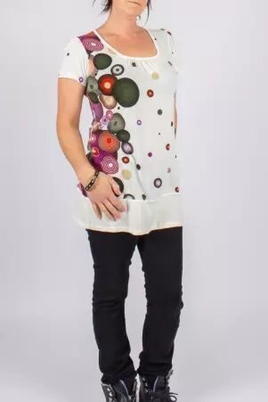 Top Ayuthaya Bubbles top graphique � motifs ronds