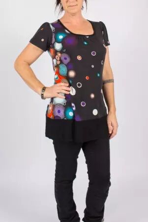 Top Ayuthaya Bubbles top graphique � motifs ronds
