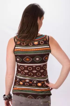 Top Liloo Pop Inca top boh�me motif inca stylis�