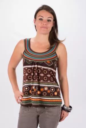 Top Liloo Pop Inca top boh�me motif inca stylis�