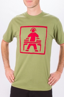 Tee shirt Dj Fond vert design Bordeaux t-shirt dj vert illustration bordeaux