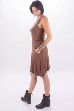 Robe Prune robe boh�me � l'allure naturelle