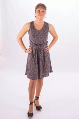 Robe Prune R�tro robe boh�me au style r�tro revisit�