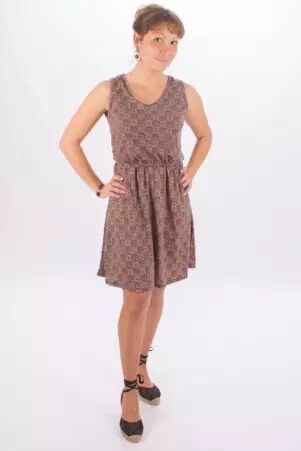 Robe Prune R�tro robe boh�me au style r�tro revisit�