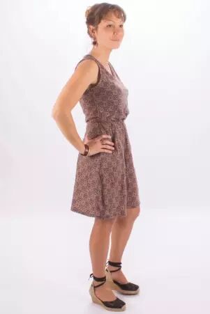 Robe Prune R�tro robe boh�me au style r�tro revisit�