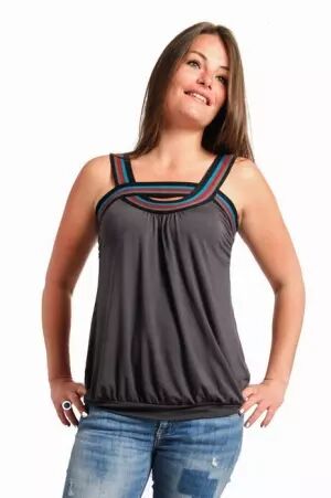 Top Lila Gris anthracite top gris anthracite �l�gant