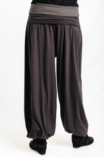 Pantalon harem basic uni pantalon fluide &agrave; l'esth&eacute;tique &eacute;pur&eacute;e