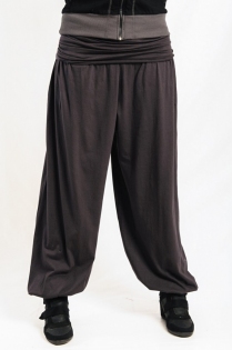 Pantalon harem basic uni pi&egrave;ce mode confortable et l&eacute;g&egrave;re