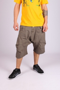 Sarouel City style court Kaki sarouel court fluide vert kaki