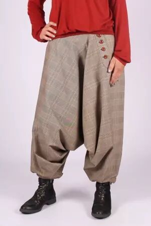 Sarouel City Classic Ecossais Beige sarouel fluide motif tartan clair