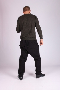 Sarouel City street Noir sarouel urbain noir coupe droite