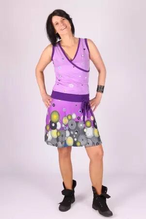 Robe Seventies Bubbles robe boh�me expressive et color�e