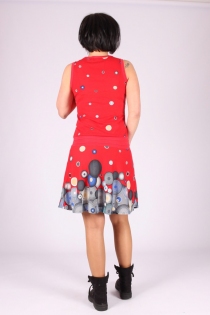 Robe Seventies Bubbles robe fluide boh&egrave;me graphique