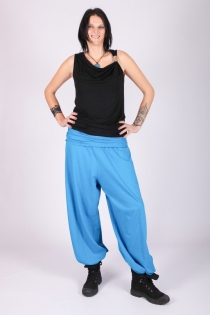 Pantalon harem basic uni v&ecirc;tement ample au style zen