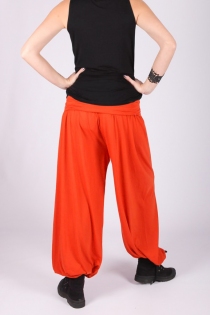 Pantalon harem basic uni pantalon l&eacute;ger &agrave; la coupe fluide