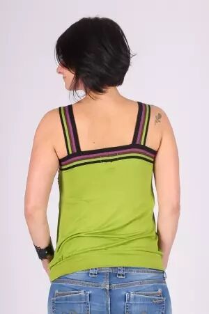 Top Lila Vert Anis top boh�me anis �clatant