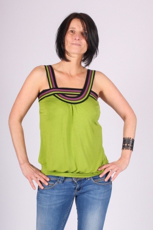 Top Lila Vert Anis top boh�me anis �clatant
