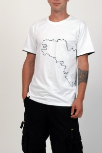Tee shirt Bretagne blanc t-shirt breton blanc illustration r&eacute;gionale
