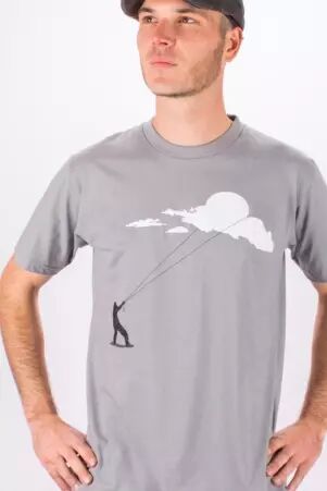 Tee shirt Kite Gris tee-shirt kite gris motif cerf-volant
