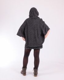 Poncho Lili gris ardoise poncho Lili gris ardoise au ton min&eacute;ral &eacute;l&eacute;gant