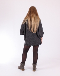 Poncho Lili gris ardoise v&ecirc;tement enveloppant au style intemporel