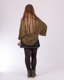 Poncho Lili kaki poncho Lili kaki &agrave; l'inspiration naturelle