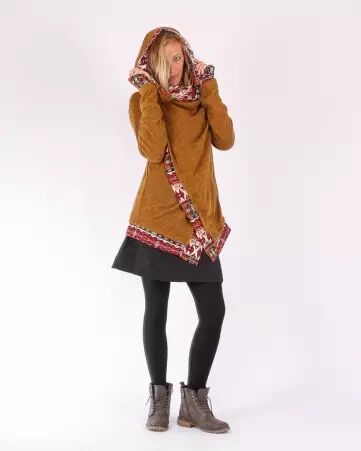 Gilet Madura� Camel v�tement chaud � la coupe fluide et au style contemporain