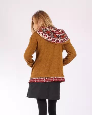 Gilet Madura� Camel v�tement chaud � la coupe fluide et au style contemporain
