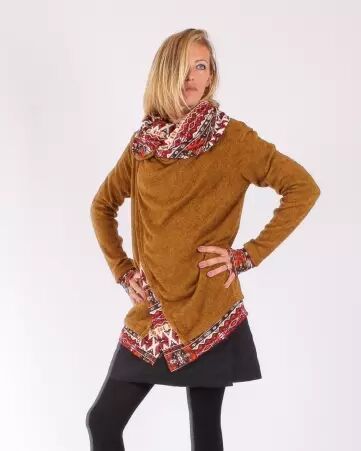 Gilet Madura� Camel v�tement chaud � la coupe fluide et au style contemporain