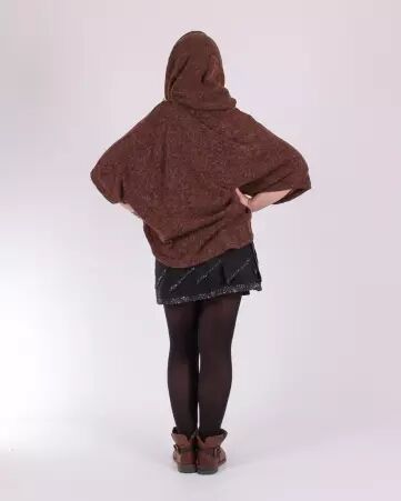 Poncho Lili chocolat poncho Lili chocolat � la teinte gourmande
