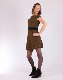 Robe Lolypop Retro moutarde robe fluide moutarde