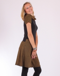 Robe Betty Retro moutarde robe jaune moutarde r&eacute;tro