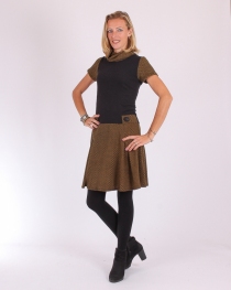 Robe Betty Retro moutarde robe fluide chaleureuse