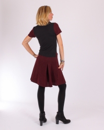 Robe Betty Retro bordeaux robe fluide au charme vintage