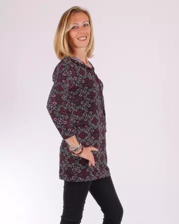 Pull tunique imprim� Inspire rouge tunique expressive et color�e