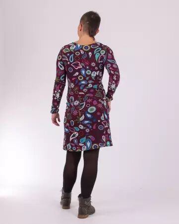 Robe Winter Owl purple robe boh�me aux tons violets profonds