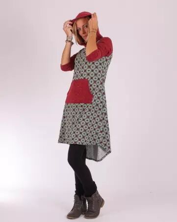 Robe Fantasia Marocco vert robe fluide motif marocain vert