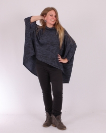 Cape Bleu Nuit Chin&eacute; accessoire textile au look moderne