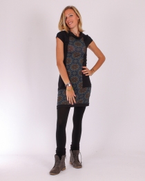 Robe Stella winter style Indian style bleu robe fluide ethnique bleue