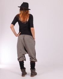 Sarouel court City Straps Pied de poule sarouel court motif classique