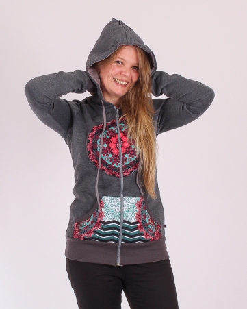 Veste Patch Mandala Gris veste patch mandala gris sobre