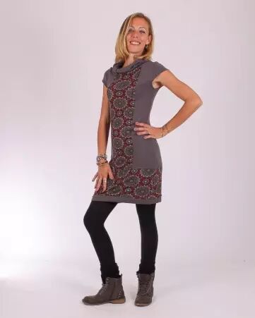 Robe Stella winter style Indian style bordeaux robe fluide esprit indien